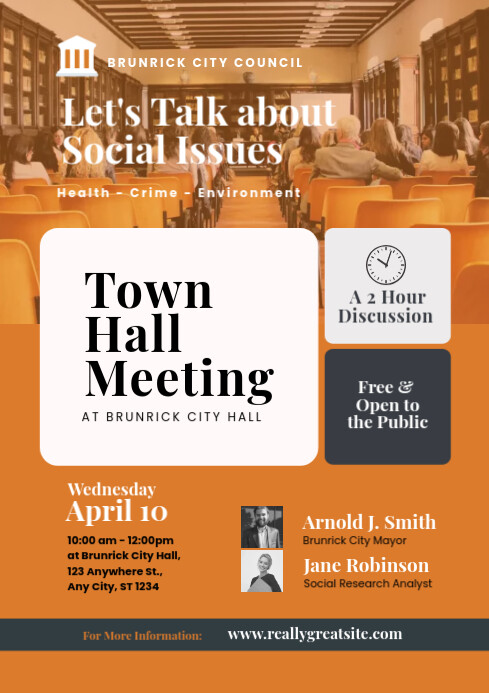 town hall meeting template | PosterMyWall