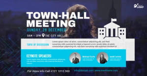 Townhall Meeting Ad Template Изображение, которым поделились на Facebook