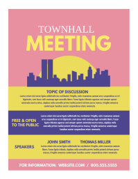 Townhall Meeting Flyer Template | PosterMyWall