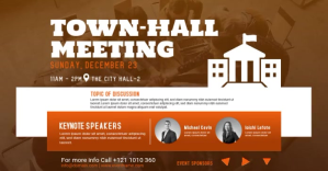 Townhall Meeting Изображение, которым поделились на Facebook template
