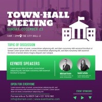 Town Hall Meeting Template | PosterMyWall