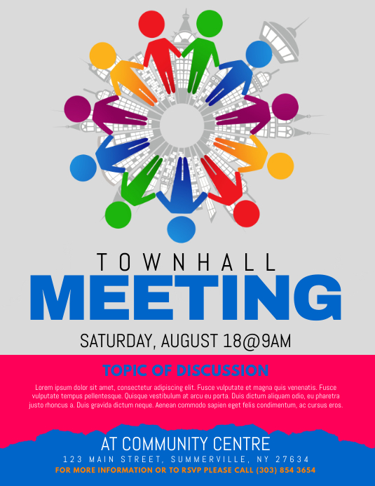 Townhall Meeting Flyer Template PosterMyWall