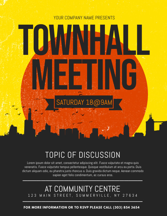 Townhall Meeting Flyer Template PosterMyWall