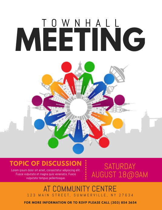 Copy of Townhall Meeting Flyer PosterMyWall