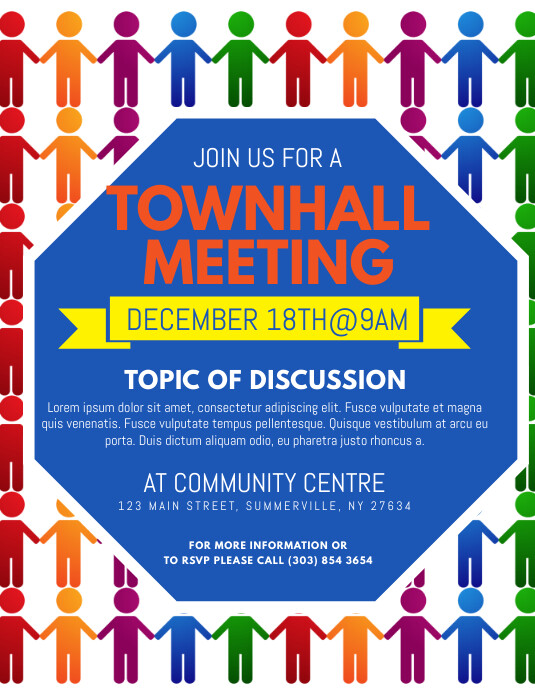 Townhall Meeting Flyer Template PosterMyWall