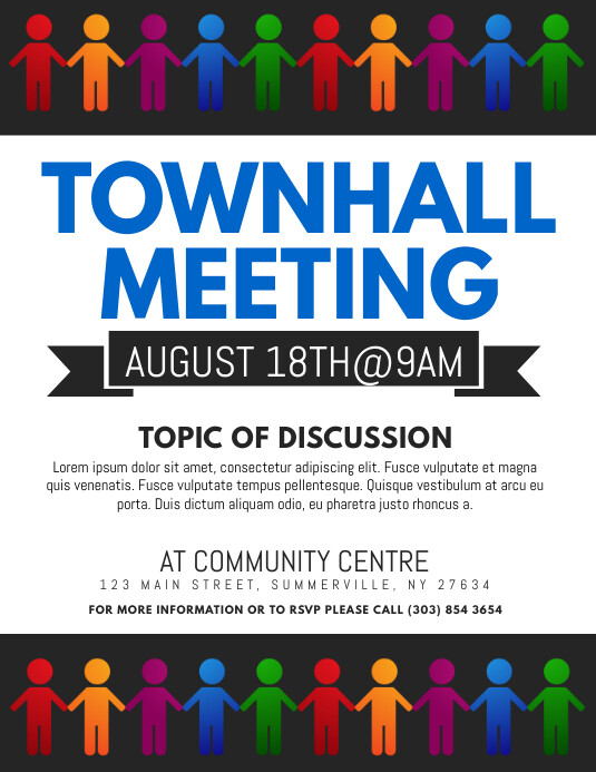 Townhall Meeting Flyer Template PosterMyWall