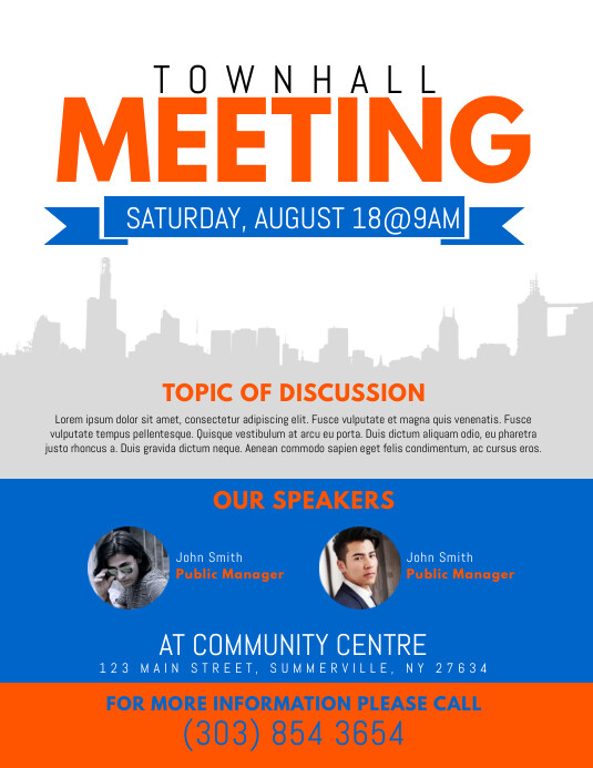 Townhall Meeting Flyer Template PosterMyWall