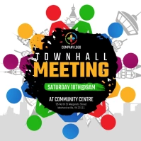 Townhall Meeting Instagram Post template