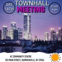 Townhall Meeting Instagram Post template