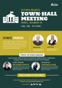 Townhall Meeting Template A4