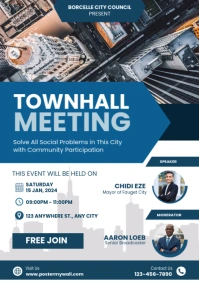 townhall meeting template A4