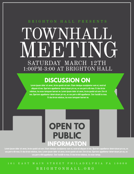 Townhall Template PosterMyWall