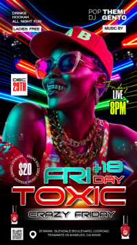 TOXIC FRIDAY PARTY Historia de Instagram template