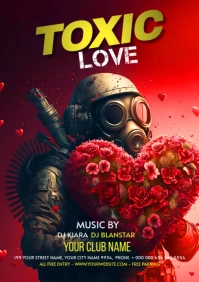 toxic Love party A4 template