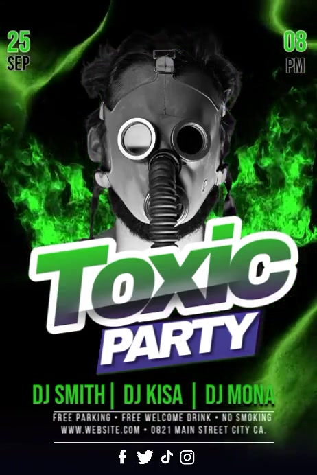 Toxic Party Плакат template