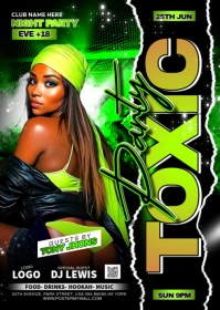 TOXIC PARTY A6 template