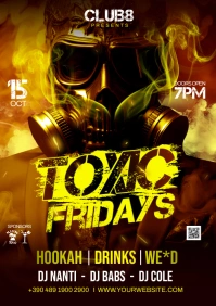 toxic party A4 template