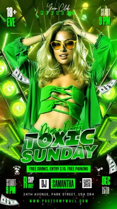 Toxic Sunday Reel Instagram template