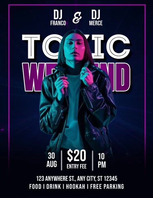 Toxic Weekend Party Template | PosterMyWall