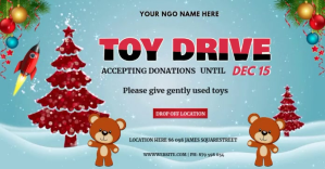 Toy charity fundraising Facebook 共享图片 template