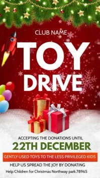 toy charity fundraising Digitalanzeige (9:16) template