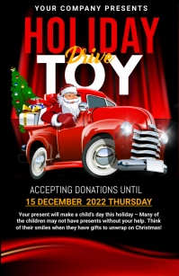 Toy drive,Christmas, Christmas sale,event Tabloïd template