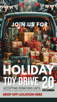 Toy drive,Christmas, Christmas sale,event Instagram Story template