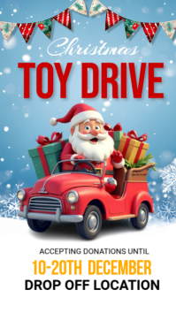 Toy drive,Christmas, Christmas sale,event Instagram Story template