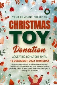 Toy drive,Christmas, Christmas sale,event Pinterest Graphic template