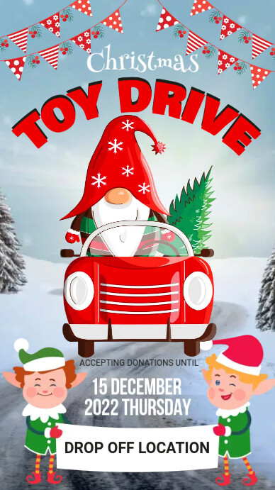 Toy drive,Christmas, Christmas sale,event Instagram Story template