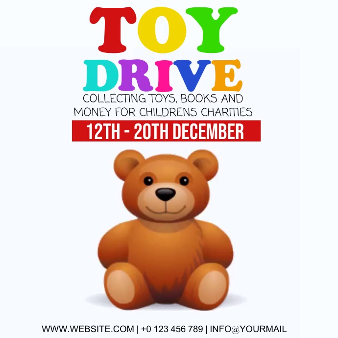 TOY DRIVE AD Template PosterMyWall