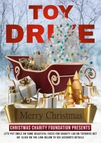Toy drive animated poster A3 template
