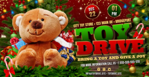 TOY DRIVE BANNER Изображение, которым поделились на Facebook template