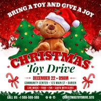 Toy Drive Christmas banner Publicación de Instagram template