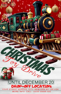 toy drive Szeroki pół strony template