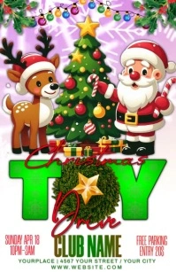 toy drive Half Page Wide template