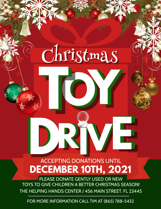 Toy drive Template PosterMyWall