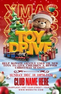 toy drive Half Page Wide template