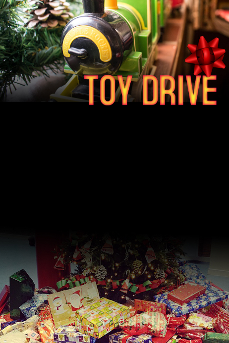 TOY DRIVE Poster template
