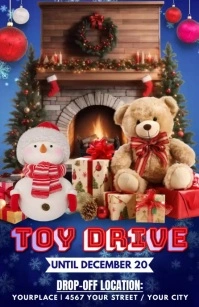 toy drive Half Page Wide template