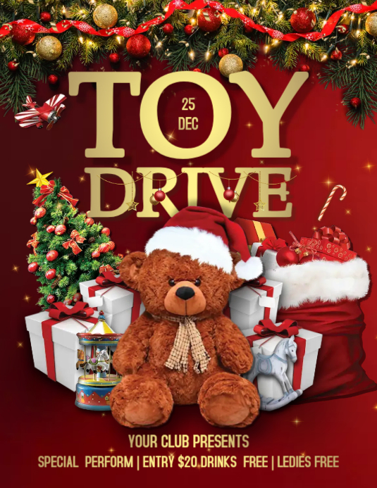 Toy Drive Flyer (US Letter) template