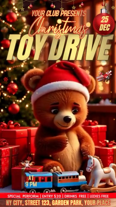Toy Drive Display 数字显示屏 (9:16) template