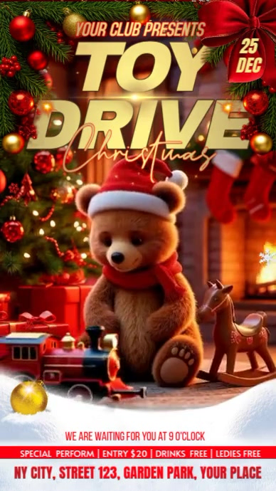 Toy Drive Display template