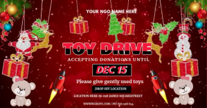 Toy Drive faceebook ad delt Facebook-billede template