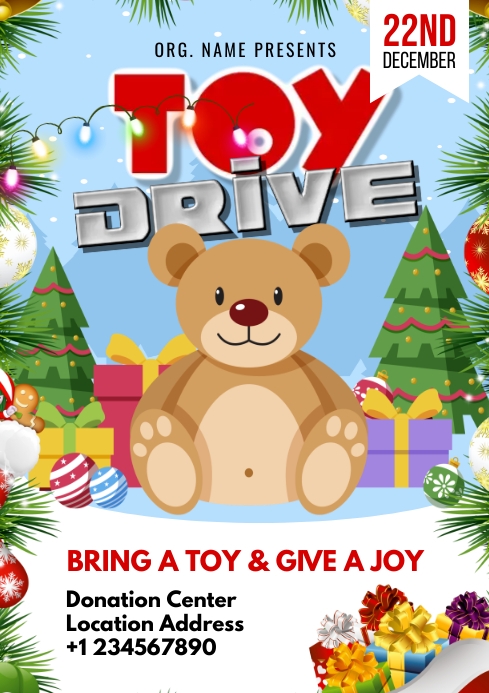 Toy Drive Flyer Template PosterMyWall