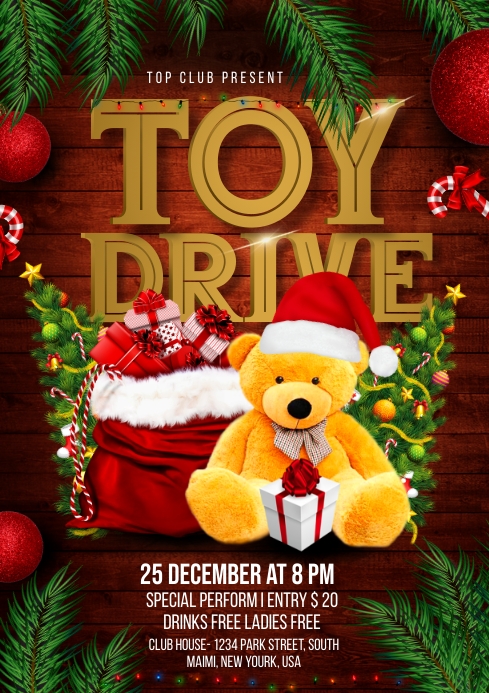 Toy Drive Flyer Template PosterMyWall