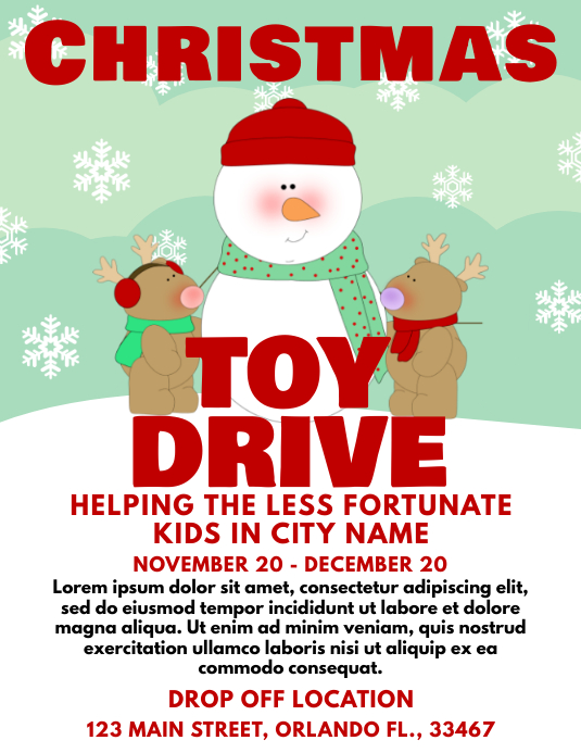Toy Drive Flyer Template PosterMyWall
