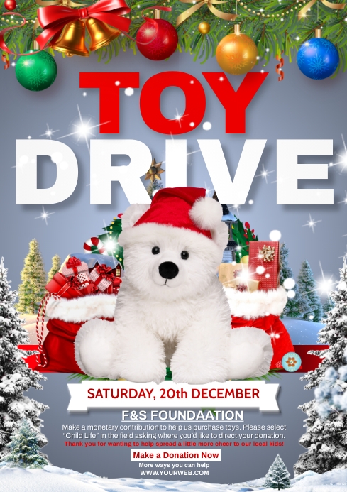 Toy Drive Flyer Template PosterMyWall