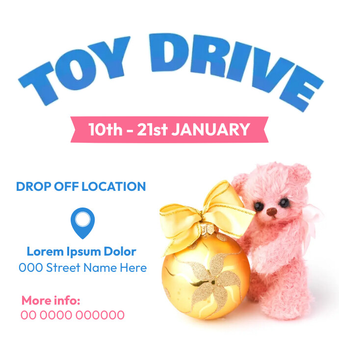 Toy drive flyer template PosterMyWall