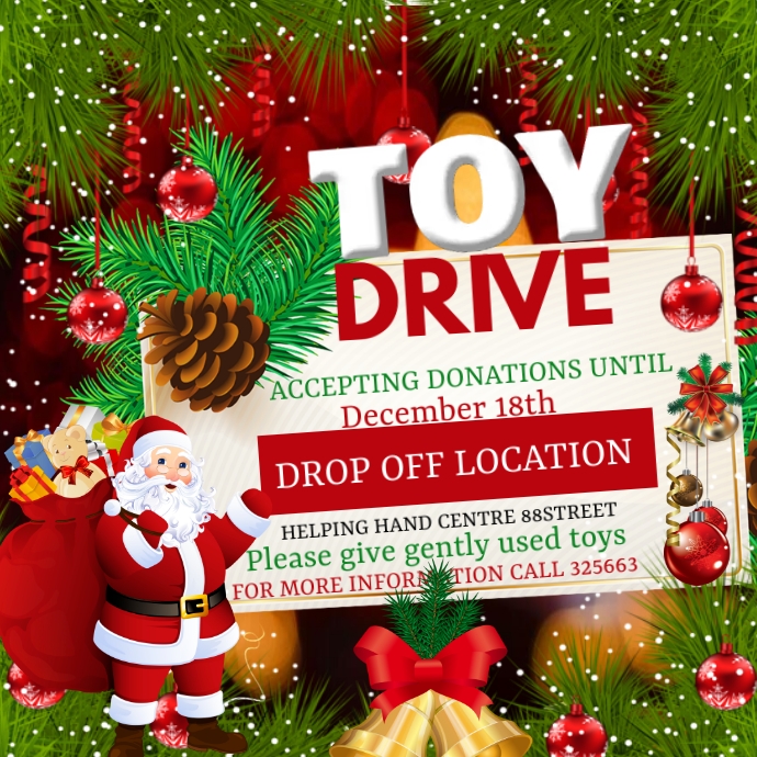 Toy Drive flyer template โลโก้